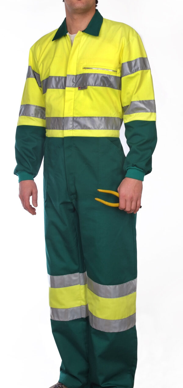 Buzo combinado amarillo flúor alta visibilidad